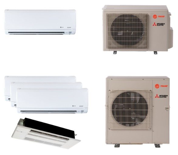 Trane-Mitsubishi ductless mini-splits system installation and troubleshooting