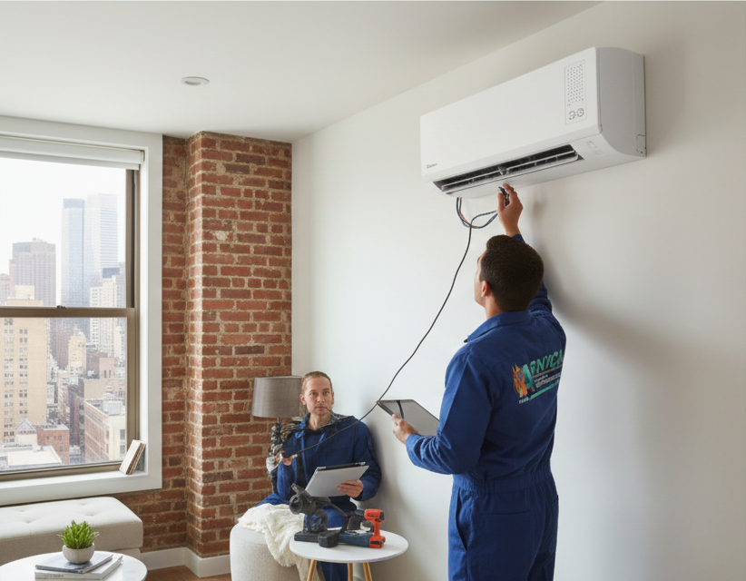 ductless mini split with Mitsubishi 3D i-See Sensor