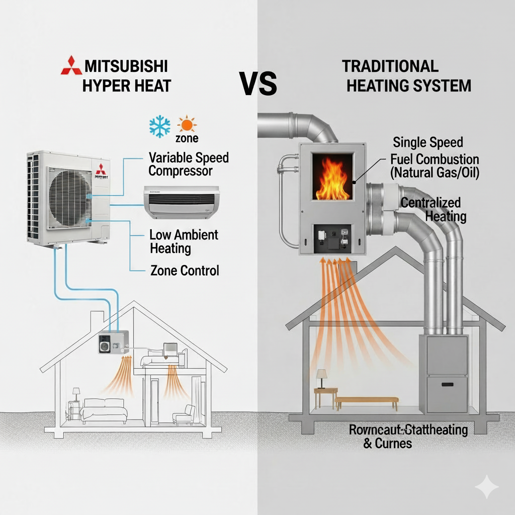 Mitsubishi Hyper Heat vs Regular Systems - Best for New York Winters